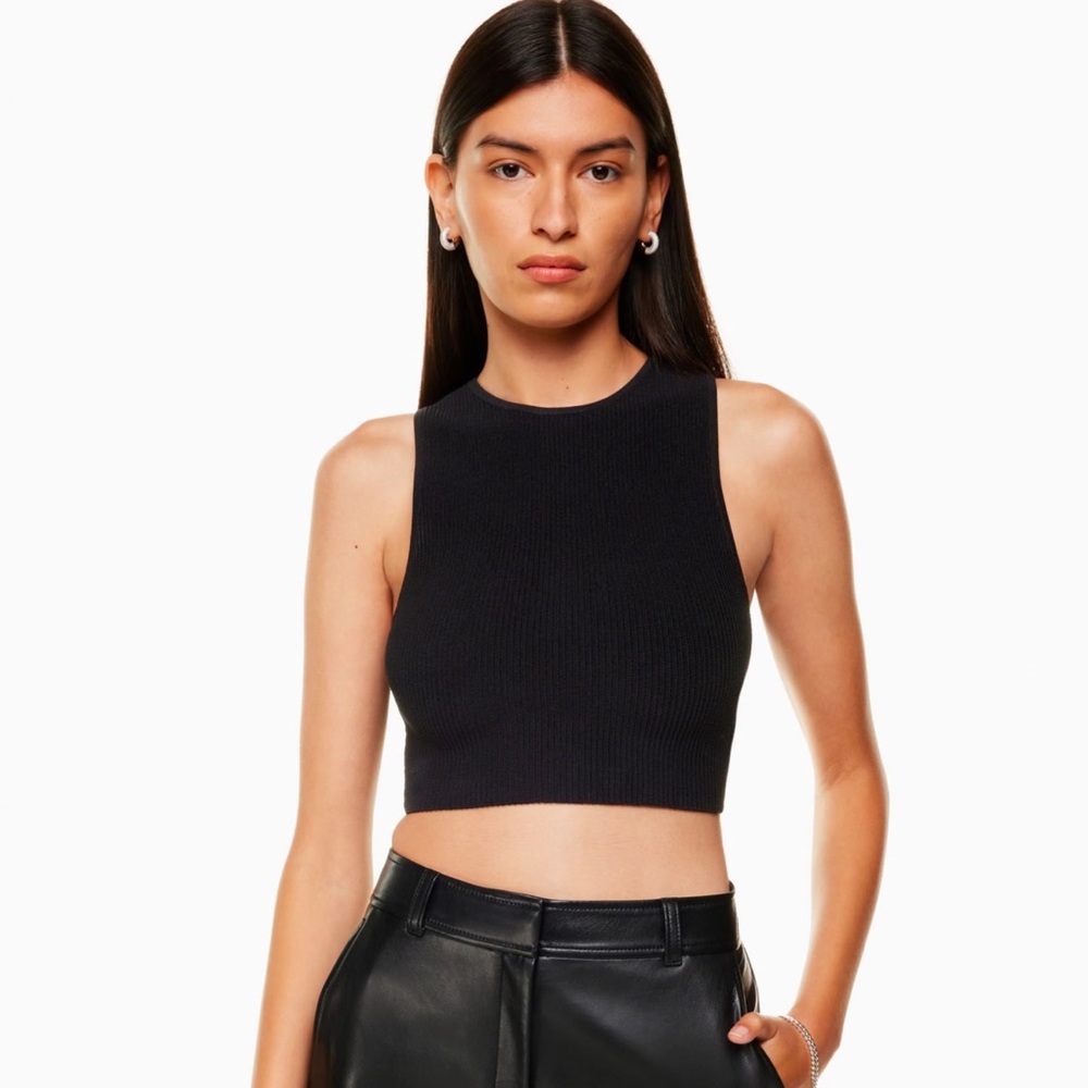 Aritzia Babaton Sculpt Knit Racer Crop